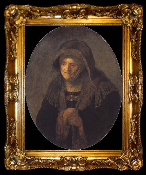 framed  REMBRANDT Harmenszoon van Rijn The artist-s mother as the prophetess Hannah, ta009-2